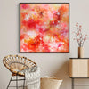 Vibrant Abstract Art | Large Square Painting | Fiery Warm Tones | Modern Home Decor | Paresh Nrshinga Abstract Art