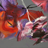 Vibrant Abstract Artwork | Mesmerizing Swirls of Red, Purple, and Orange Brushstrokes