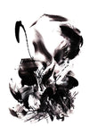Black and White Abstract Art | Essence in Motion II 34x48"