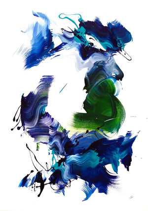 Vibrant Abstract Art | Colorful Expressionist Painting 28x40"