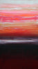 Vibrant Abstract Sunset | Geometric Painting of Caramel Dunes at Twilight
