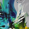 Vibrant abstract painting | Emerald Echoes 100x100cm
