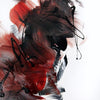 Vibrant Abstract Painting | Expressive Brushstrokes in Red and Black