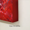 Vibrant Abstract Artwork - Striking Red and Blue Brushstrokes on Canvas