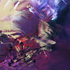 Vibrant Purple Abstract Canvas Painting | Captivating Abstract Art with Bold Brushstrokes and Vivid Colors