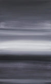 Minimalist abstract art in soothing tones of gray, featuring soft gradients and gentle textures, creating a serene and calming atmosphere.