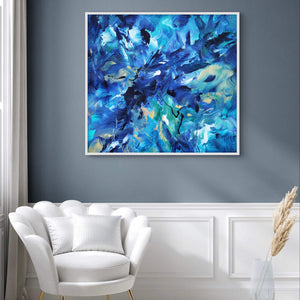 Blue Waters | Vibrant Abstract Seascape Canvas Art