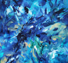 Vibrant Blue Abstract Seascape | Captivating Brushstrokes of Deep Blue Waters