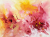Vibrant Abstract Floral Art | Colorful Brushstrokes in Pink, Yellow and Orange