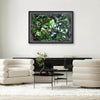 Vibrant Abstract Canvas Art | Emerald Veil 34x48" Painting