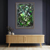 Vibrant Abstract Art | Emerald Veil 34x48" Canvas Painting Abstract artwork for living room