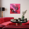 Large abstract canvas art "Fuchsia Heaven" 100x100cm