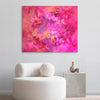 Vibrant abstract pink canvas art | Colorful modern art for home or office decor