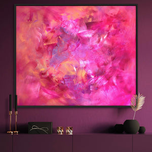 Vibrant Floral Abstract | Blossom Haze 100x120 cm