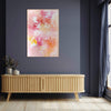 Vibrant abstract art canvas | Peaches and Cream 105x71cm | Colorful modern artwork for home decor | Minimalist floral painting on wall