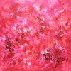 Vibrant pink abstraction | Colorful artistic canvas with expressive brushstrokes and blended hues of red, pink, and orange