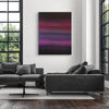Vibrant abstract canvas art | Serene winter lake scene | Bold colors and moody tones for contemporary living room