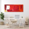 Vibrant Abstract Landscape | Large Red Canvas Art for Home or Office