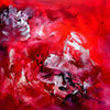 Vibrant Abstract Art | Fiery Red and Pink Brushstrokes