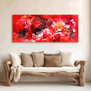 Original paintings for sale Vibrant Red Abstract Art | Quiet Flame I