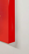 Vibrant red canvas art | Love Is Freedom 100x100cm