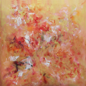 Vibrant Abstract Art | Colorful Floral Impressions 40"x40"