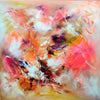 Vibrant abstract art print featuring a captivating blend of bold, expressive brushstrokes in a variety of warm, vibrant colors including red, orange, yellow, and purple.