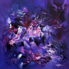 Vibrant Abstract Art Print - Bold Brushstrokes in Captivating Purple Hues