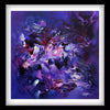 Vibrant abstract artwork depicting dynamic swirls of purple, blue, and red paint in an expressionistic style. The composition features bold brushstrokes and a sense of energy and movement, creating a visually captivating abstract print.