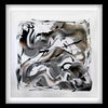 Earthy Abstract Art Print
Abstract painting with swirling earthly tones of brown, black and grey hues against a white background. Framed artistic work showcasing the artist's unique modern style and creative expression.