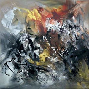 Vibrant Abstract Painting | Captivating Blend of Earthy Tones and Textured Brushstrokes