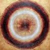 Concentric Circles of Color (mixed media abstract painting)