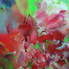 Vibrant Abstract Painting | Colorful Splashes of Red, Green, and Pink