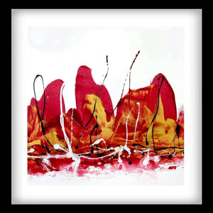Vibrant Abstract Art Print
Striking, colorful abstract artwork with bold, expressive brushstrokes in shades of red, yellow, and black against a white background. The dynamic, emotive painting creates a sense of movement and energy.