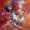 Vibrant Abstract Artwork | Fiery Colors and Energetic Brushstrokes | Large Canvas Art by Paresh Nrshinga