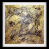 Vibrant golden abstract artwork with textured, ethereal brushstrokes and splashes of color, creating a captivating and visually striking composition.