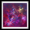 Vibrant abstract artwork with swirling, energetic brushstrokes in shades of red, purple, and blue, creating a dynamic and captivating visual experience.