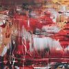 Vibrant Abstract Landscape | Memory Lane II 36x60"
This captivating abstract artwork showcases a dynamic landscape of bold, fiery hues and intricate brush strokes. The rich, textured canvas invites viewers to explore the interplay of colors and forms, evoking a sense of depth and movement.