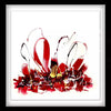 "Wedding Bells" Signed Edition Art Print - Vibrant abstract artwork featuring bold red, black, and white brushstrokes, creating a striking and modern visual composition.