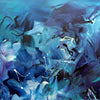 Blue Canvas Art | Down By The Sea 100x100cm