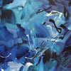 Vibrant Abstract Blue Art | Swirling Brushstrokes and Textures on Canvas
