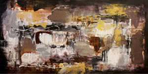 Vibrant Abstract Landscape | Dramatic Painted Canvas Art | Expressive Modern Artwork | Paresh Nrshinga Abstract Art