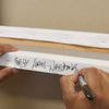 Artistic Graffiti on Shelves - Monochrome Graffiti Handwriting on Wooden Shelves