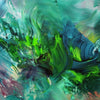 Vibrant Abstract Art | Swirling Brushstrokes of Emerald Green