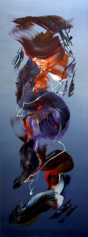 Expressive abstract art | Vibrant earthy tones and dynamic brushstrokes create a captivating landscape painting.