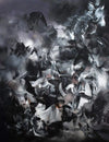 Monochrome Abstract Artwork | Intricate Brush Strokes 100x130cm