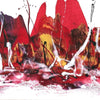Vibrant Abstract Landscape | Fiery Crimson Brushstrokes