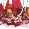 Vibrant Crimson Interlude - Abstract Landscape Artwork